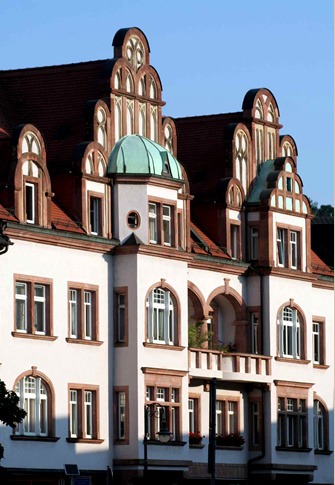 Frontansicht Bergmanns Hof Waldheim